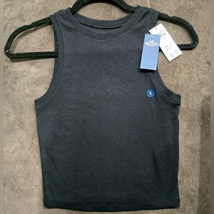 HOLLISTER Black Crop Top Sleeveless size S - New